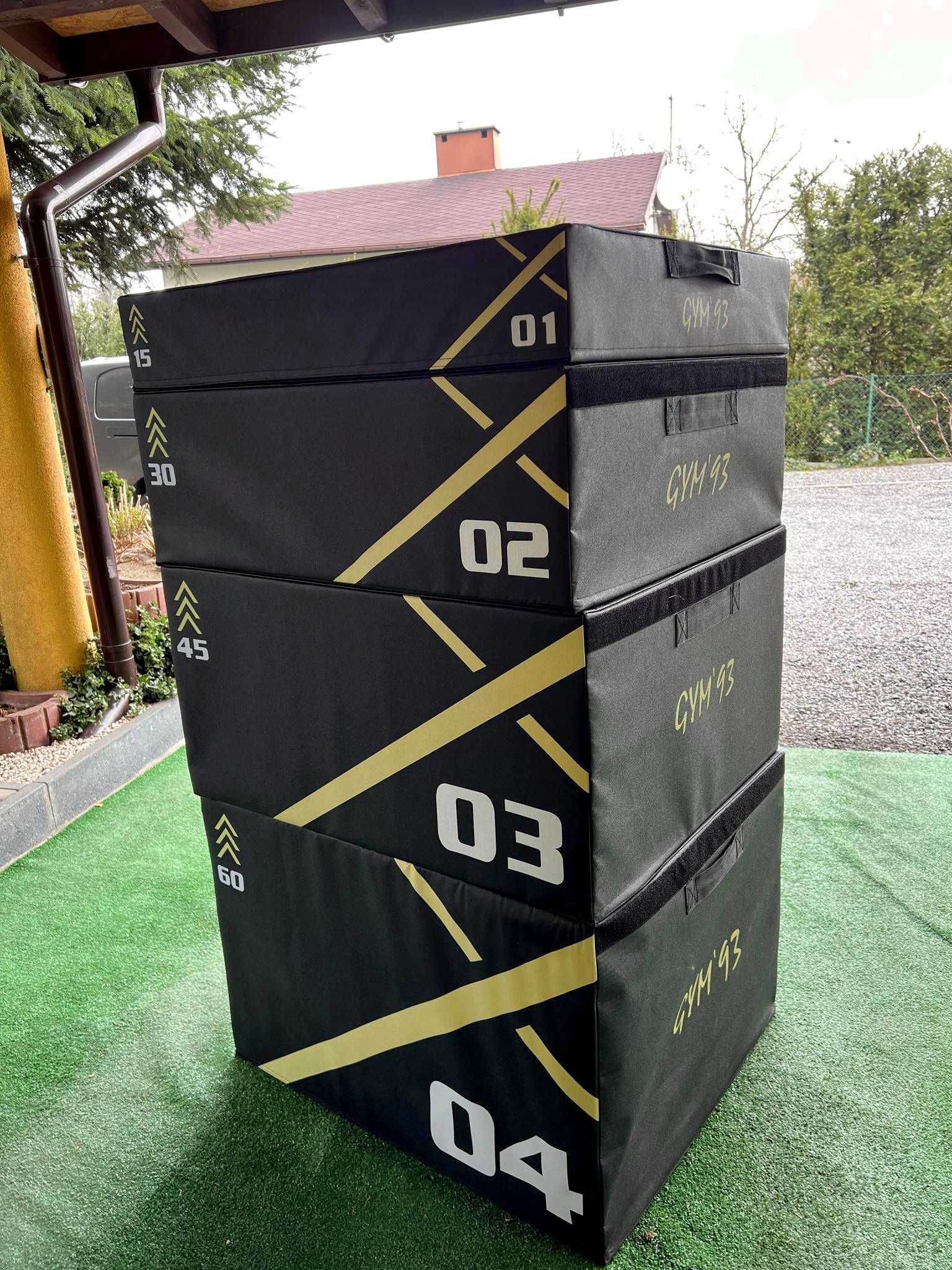 Soft Plyo Box Zestaw 4 piętra żółty akcent