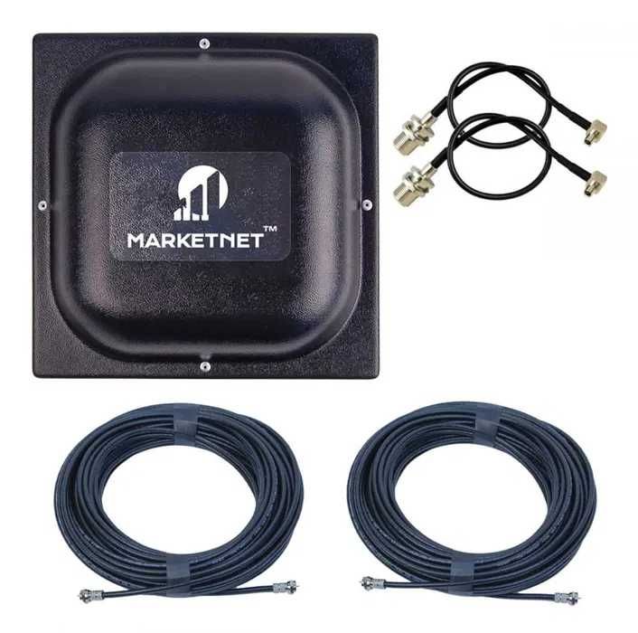 Панельна антена MIMO 2х9дБ LTE 3G 4G TS9 з кабелем 2x2m для Huawei ZTE