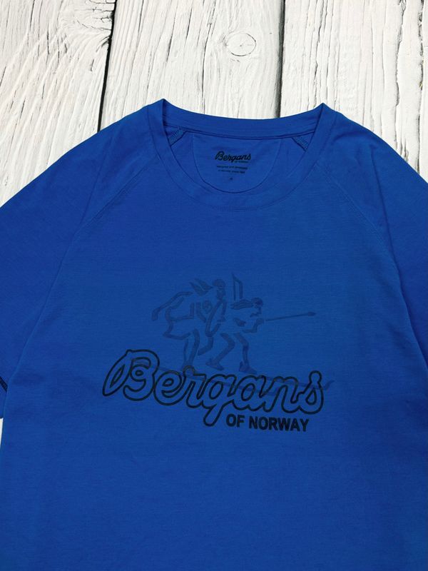 Bergans Tee Koszulka Trekkingowa Męska z Nadrukiem Logowana r. M