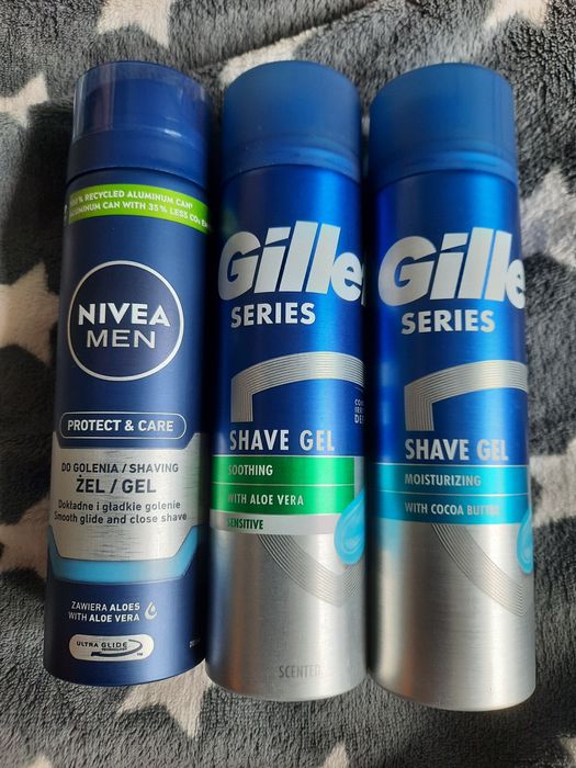 Męskie żele do golenia Nivea I Gillette 200 ml
