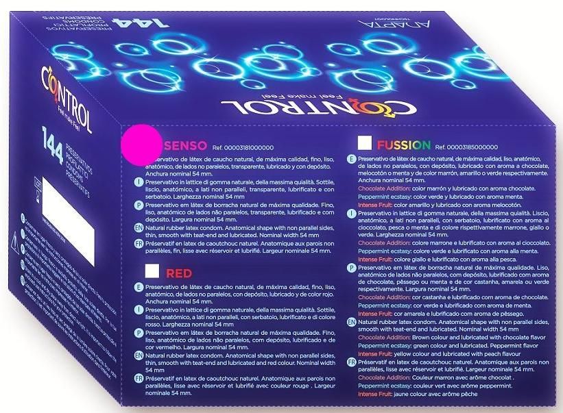 Preservativos Control CAIXA com 144 unidades