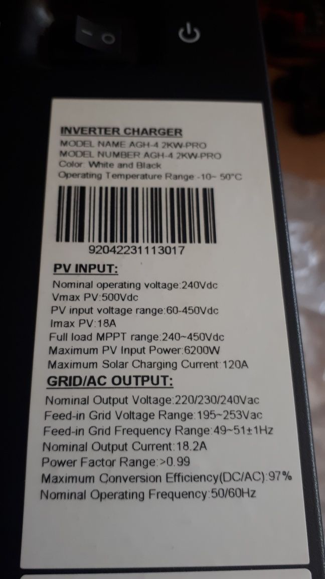 Inwerter off grid 24v 4.2kw  falownik hybrydowy .