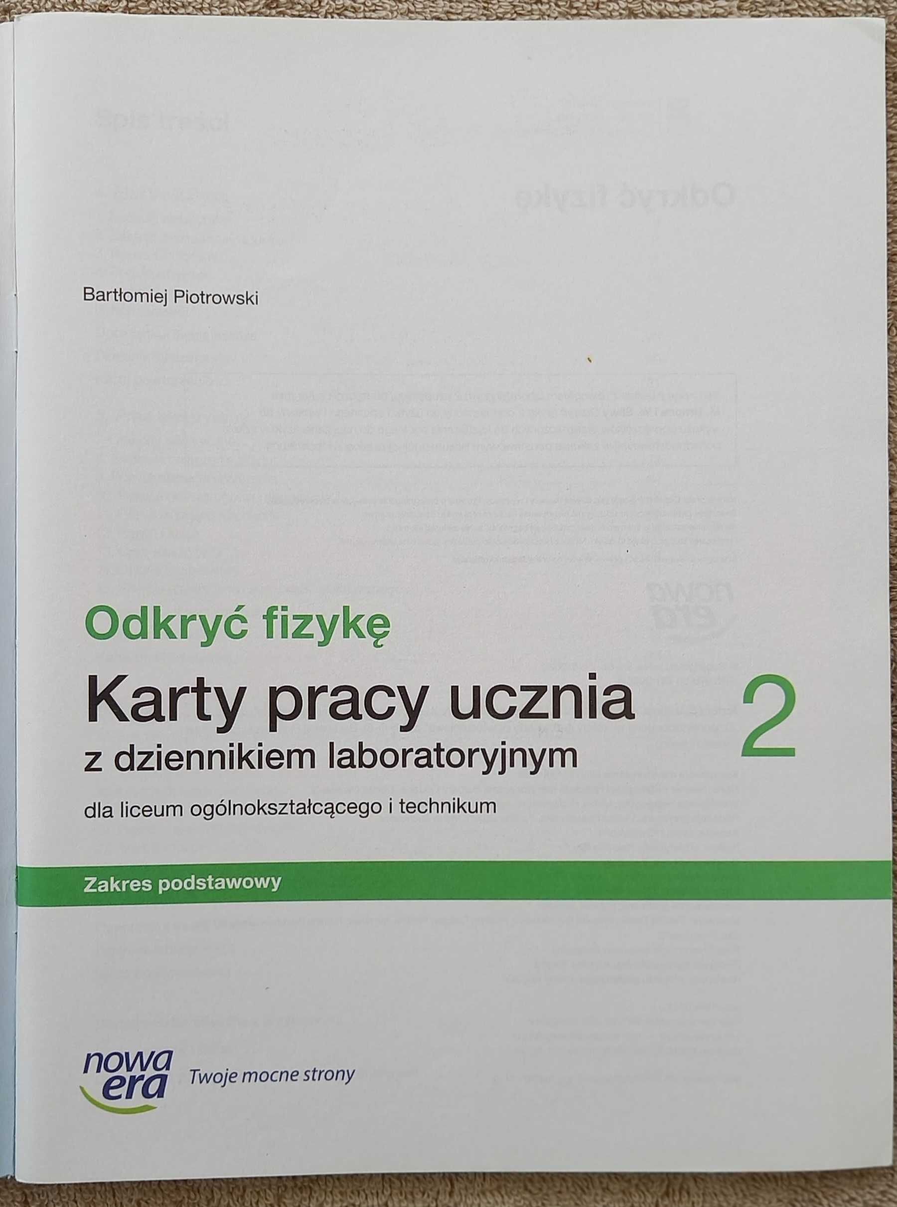 Odkryć fizykę Karty pracy ucznia 2 z dziennikiem laboratoryjnym
