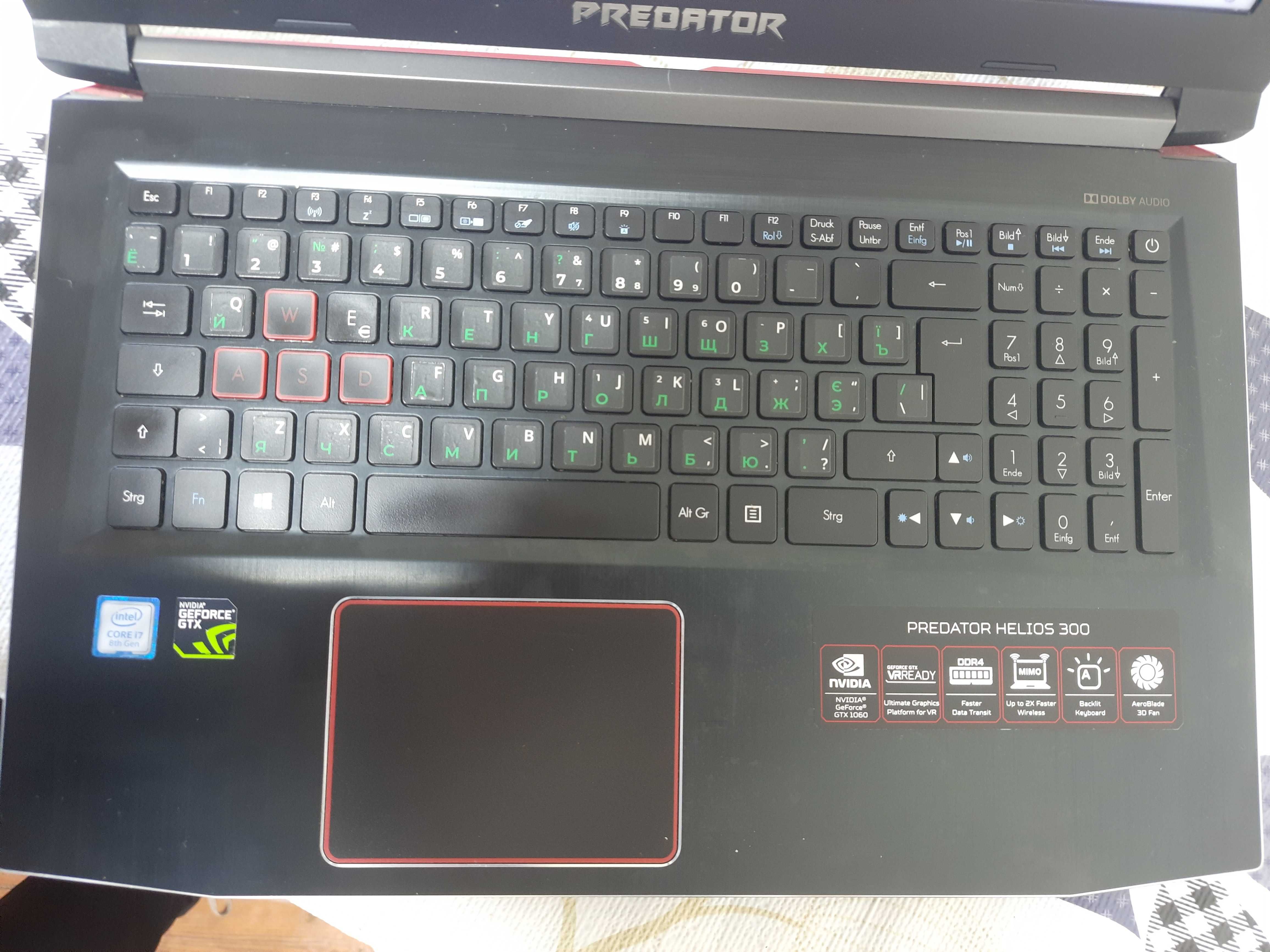 Acer Predator Helios 300 i7 GTX 1060 Игровой ноутбук в идеальном