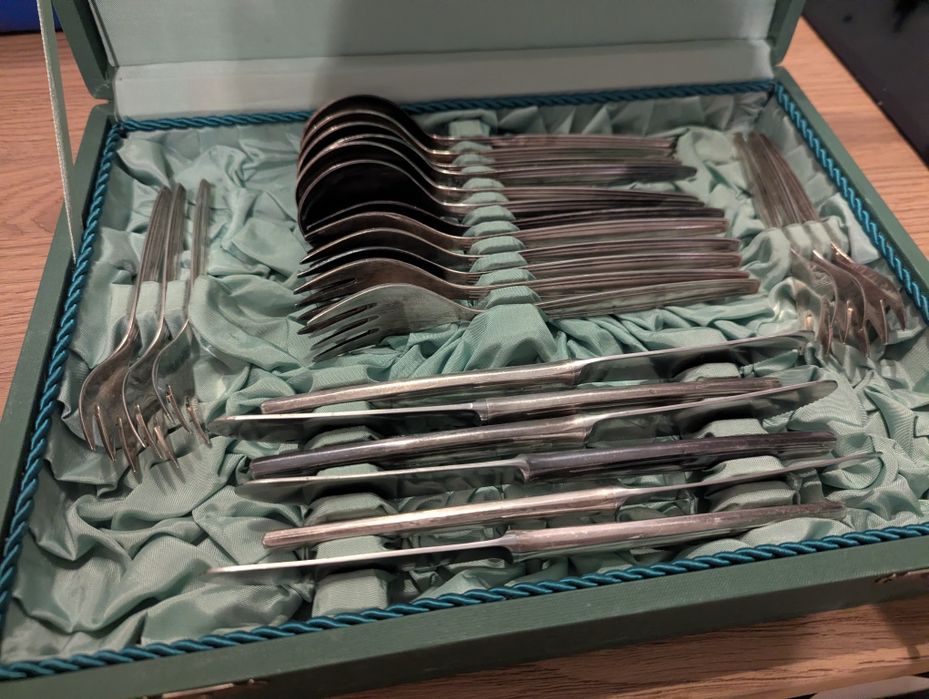 Sztućce posrebrzane PRL 1972