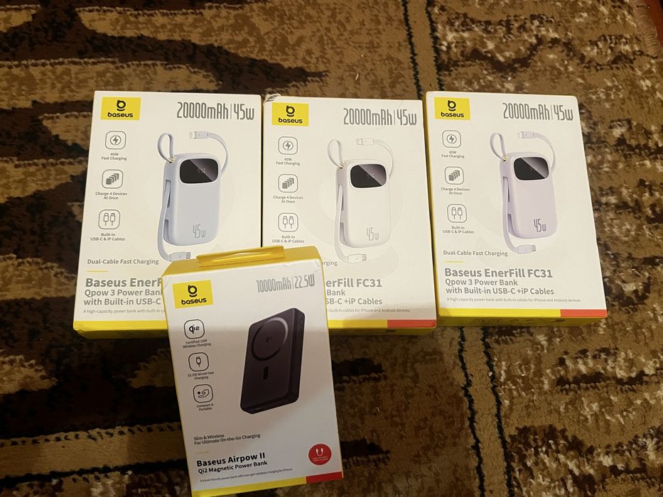 Baseus QPow3 45w Qi 2 power bank павербанк 20 000 MagSafe black