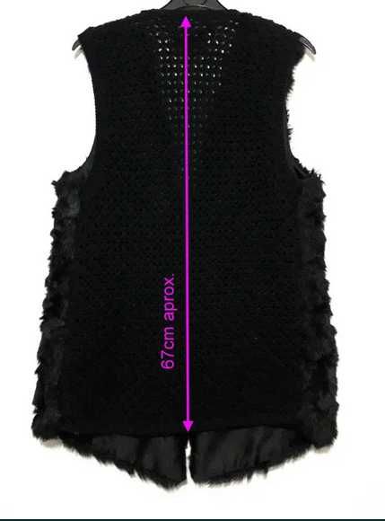 Colete preto de malha/pêlo sintético Stradivarius T: L c/ envio normal