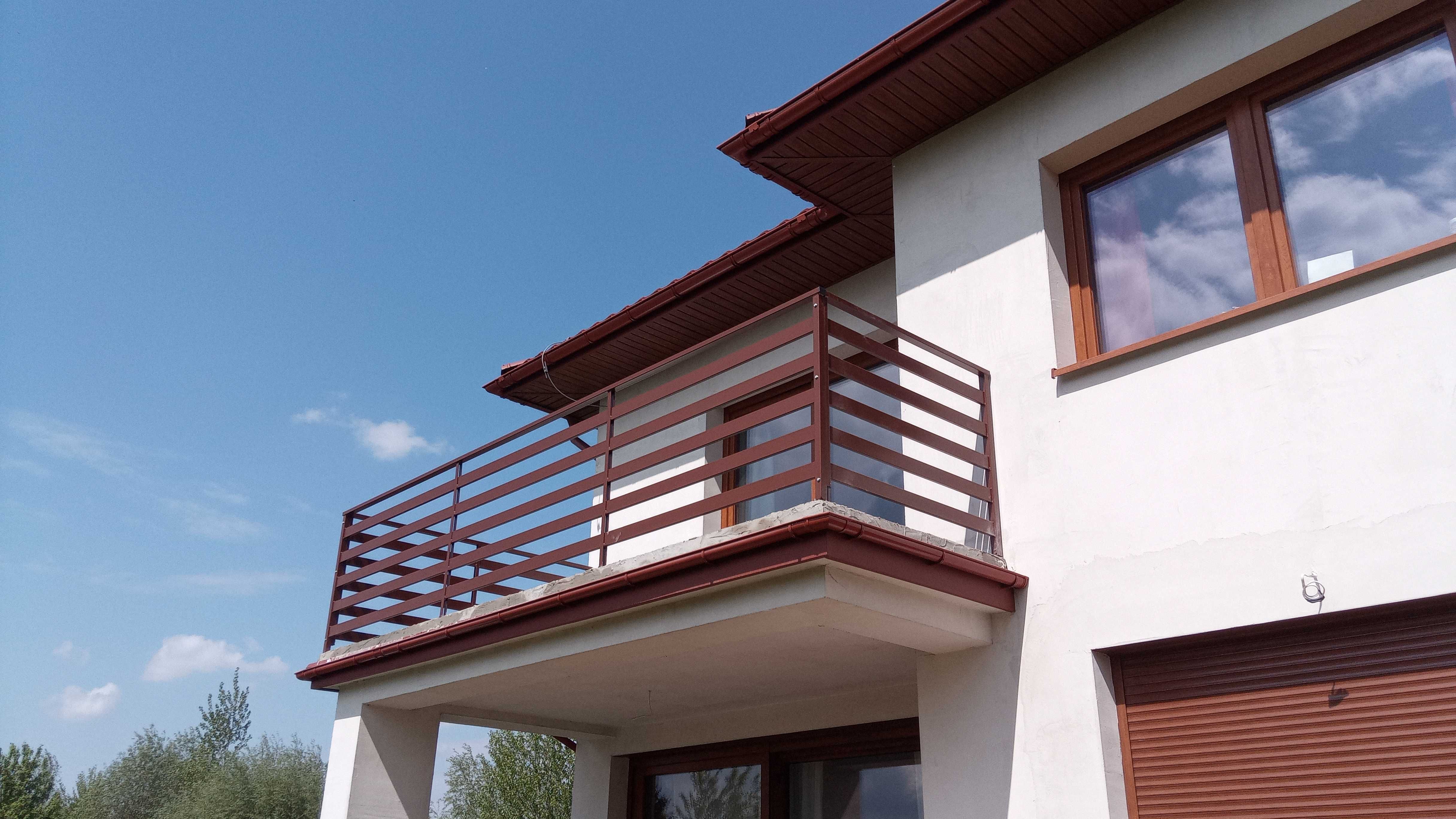 Balustrada zewnętrzna balkon nowoczesna poziomo