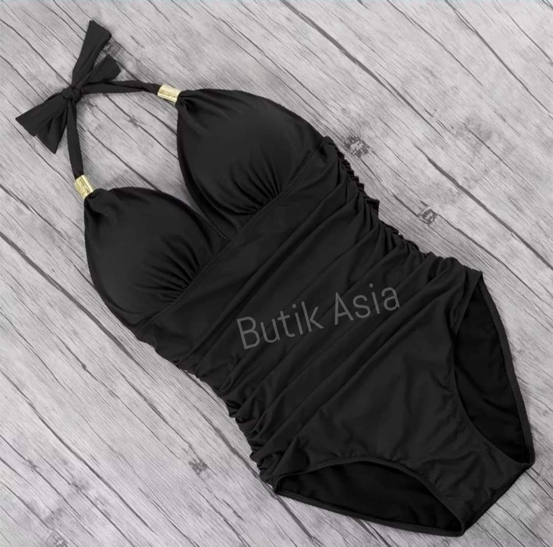 Strój kąpielowy jednoczęściowy 40/L czarny damski bikini nowy piękny