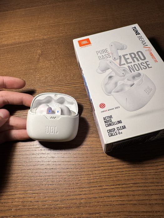 Słuchawki jbl tune beam z pudełkiem