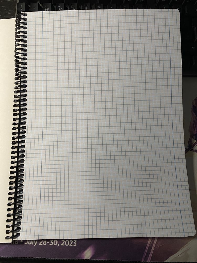 Caderno A4 quadriculado