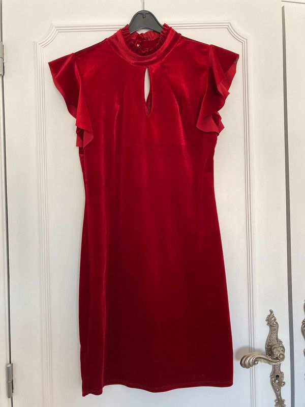 Vestido vermelho veludo S