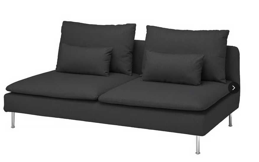 IKEA SÖDERHAMN Sekcja 3-osobowa , Sofa ciemnoszara ( SAMSTA ) .