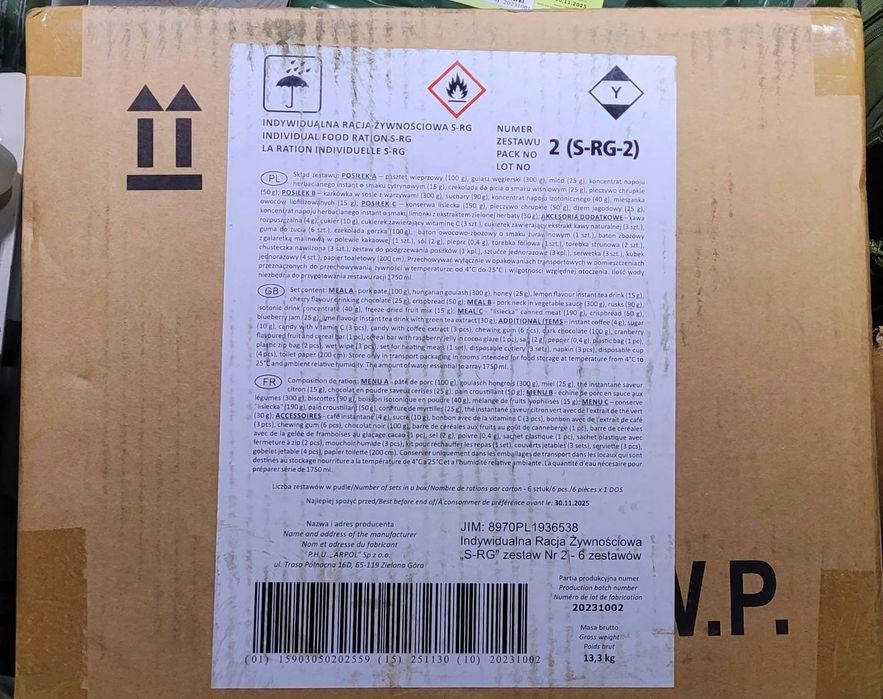 Rację żywnościowe srg duże