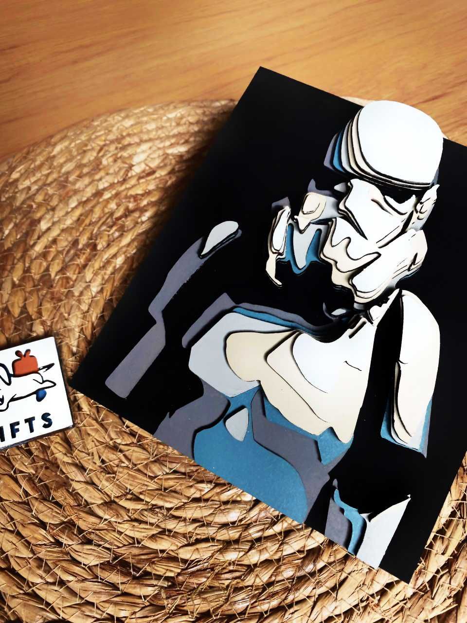 Obraz 3D szturmowiec Star Wars 7 warstw, dekoracja prezent