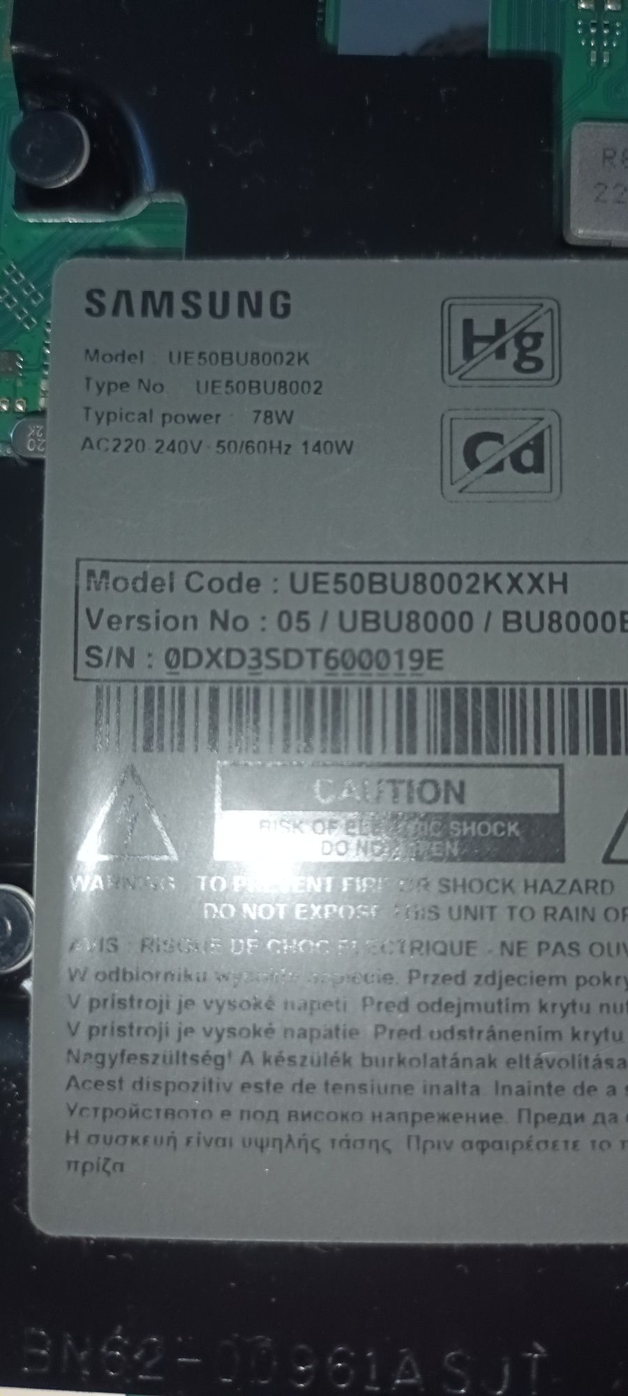 Płyta  zasilacz do tv samsung   UE50BU8002K