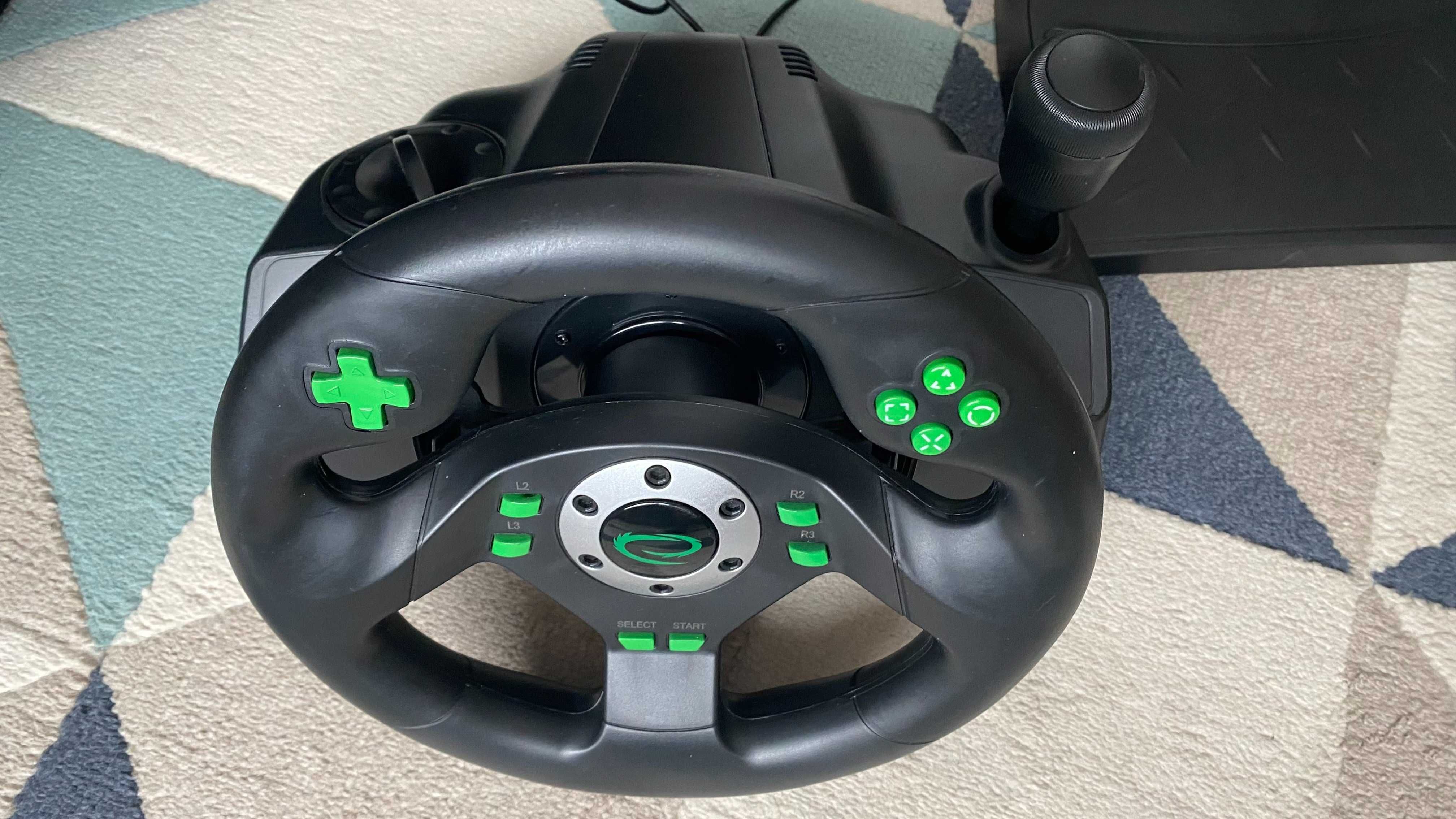 Kierownica Esperanza + Joystick Logitech Extreme 3D Pro