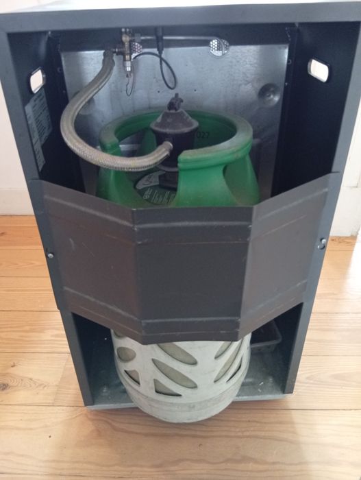 Aquecedor a gás com botija