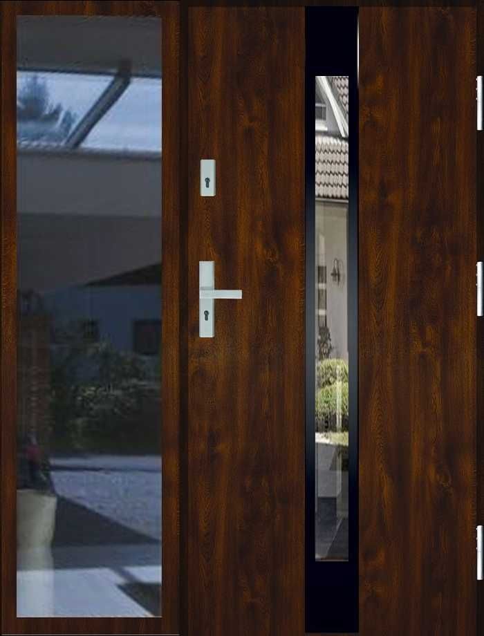 DRZWI ZEWNĘTRZNE z naświetlem bocznym od ręki. PIANA