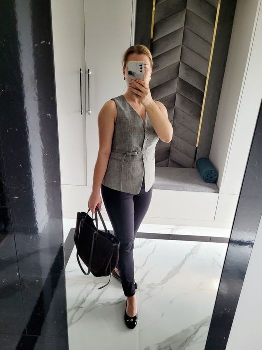 Eleganckie spodnie cygaretki dzwony premium suwaki po bokach styl prep