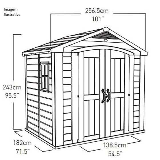 Abrigo de jardim Keter Factor 8×6 - Usado