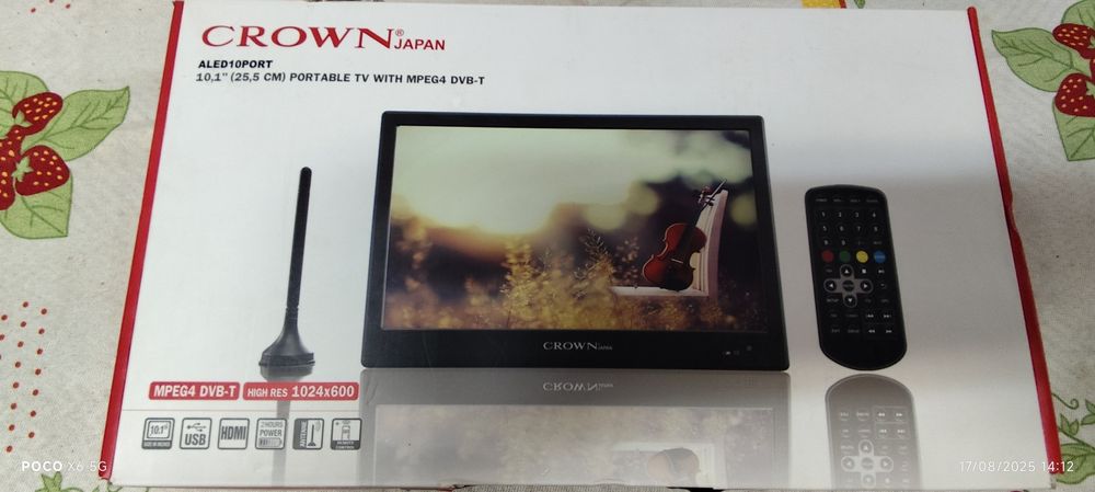 Televisor portátil Crown aled10port de 10 polegadas