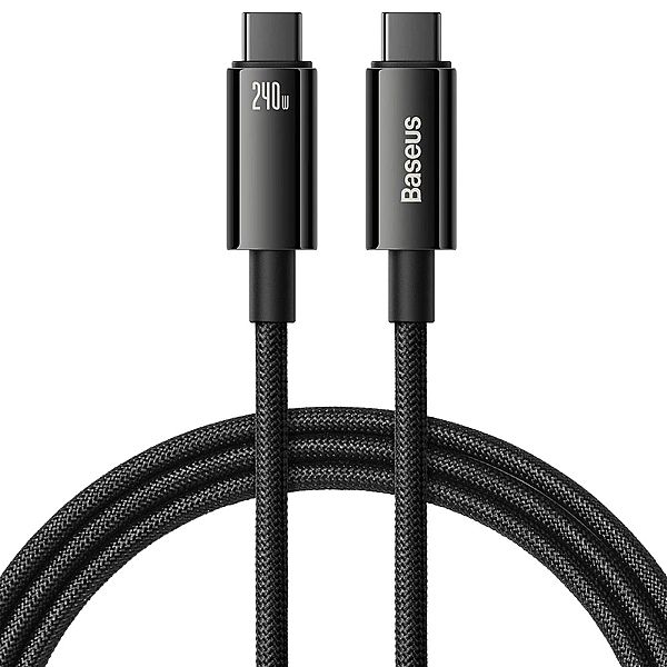 Kabel Baseus CAWJ USB-C - USB-C 240W 480Mb/s 1m - czarny