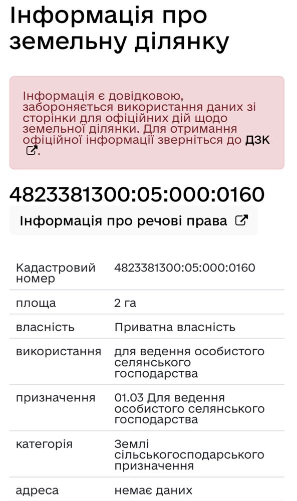 Земельна ділянка для комерційної діяльності