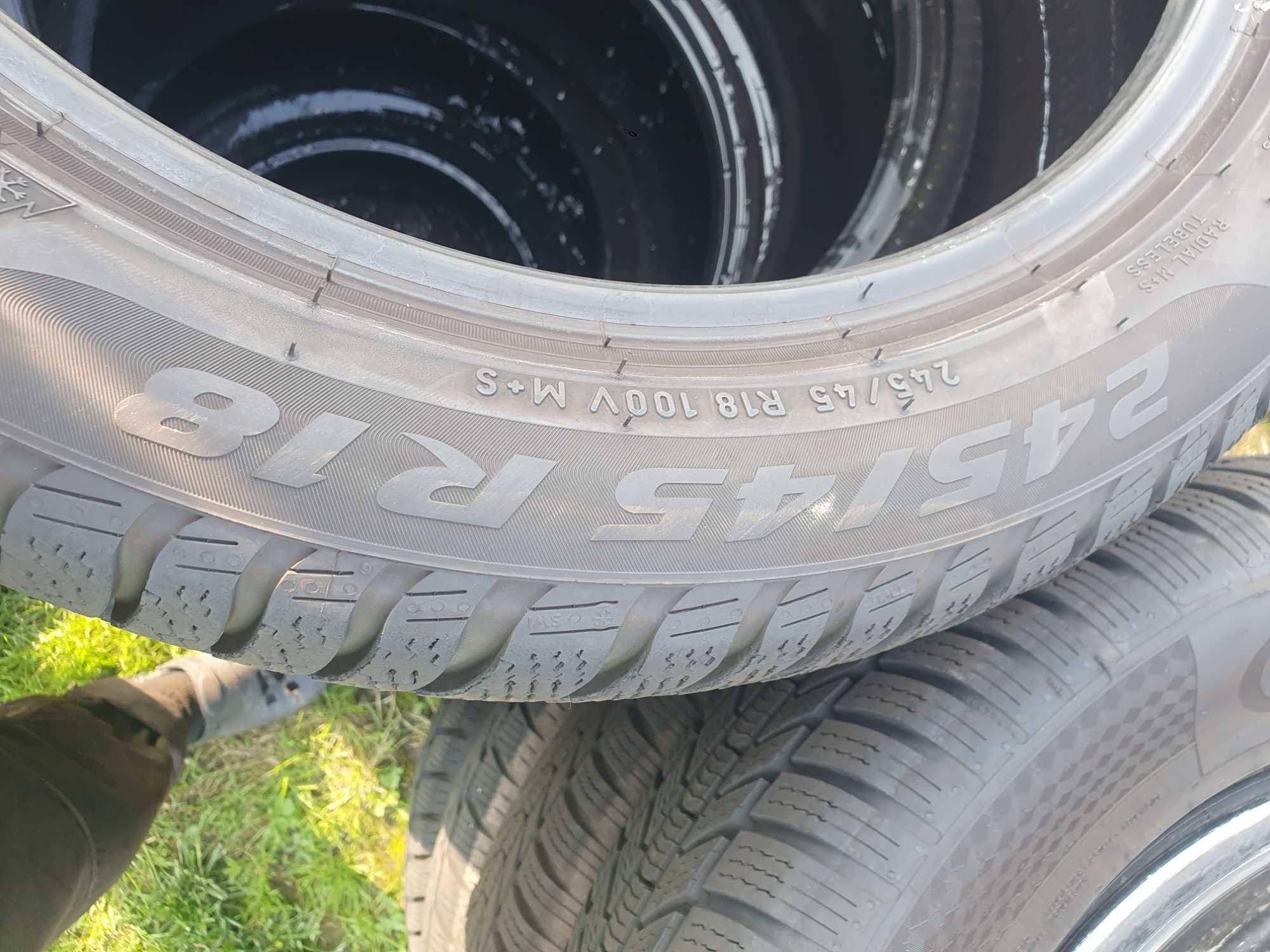 A04# Opony uzywane zimowe 245/45/18" Pirelli