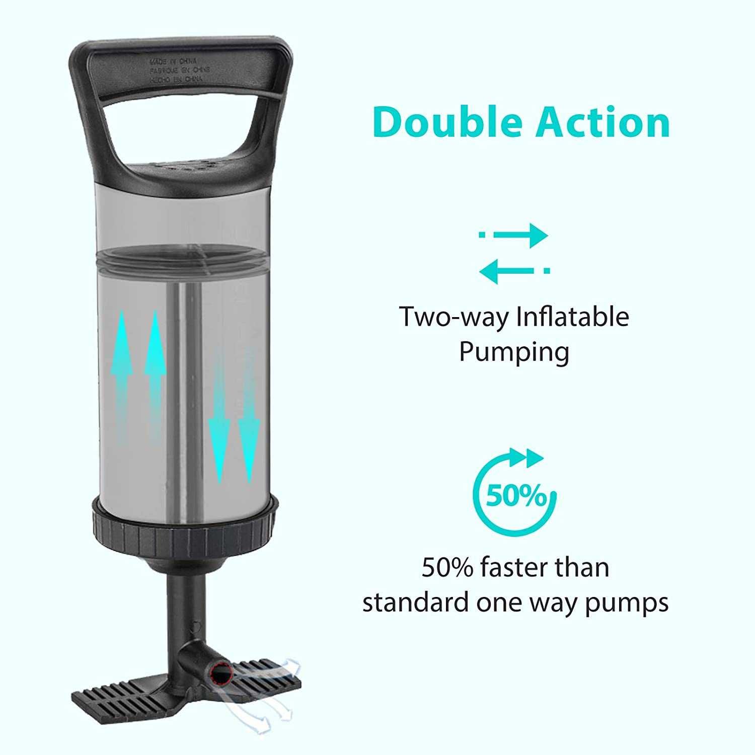 Bomba ar dupla ação. Enche e vaza. Portátil/Leve Intex Double Quick II