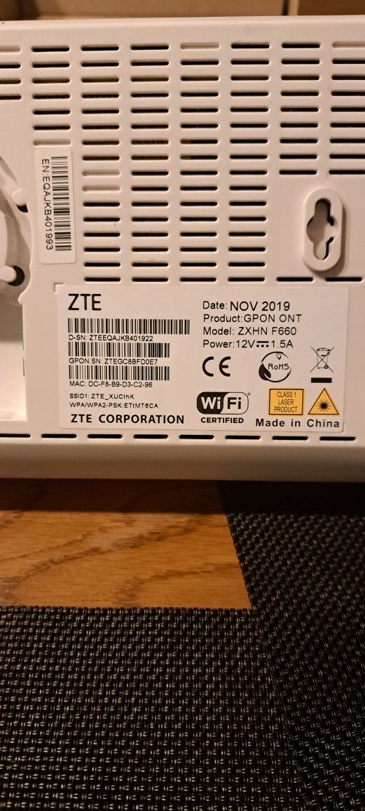 Router ZTE Gpon Ont