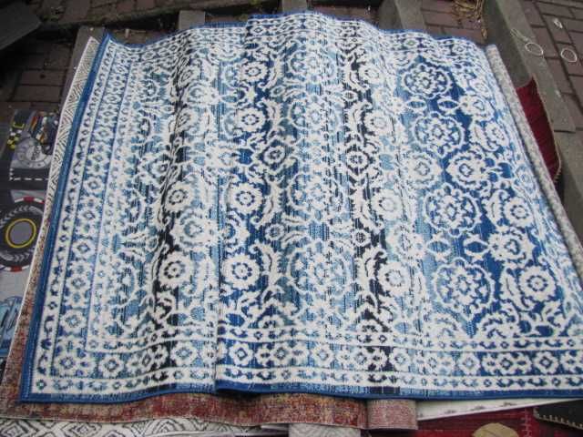 Dywan turecki Bodrum niebieski ok 150 x 220 cm styl orientalny