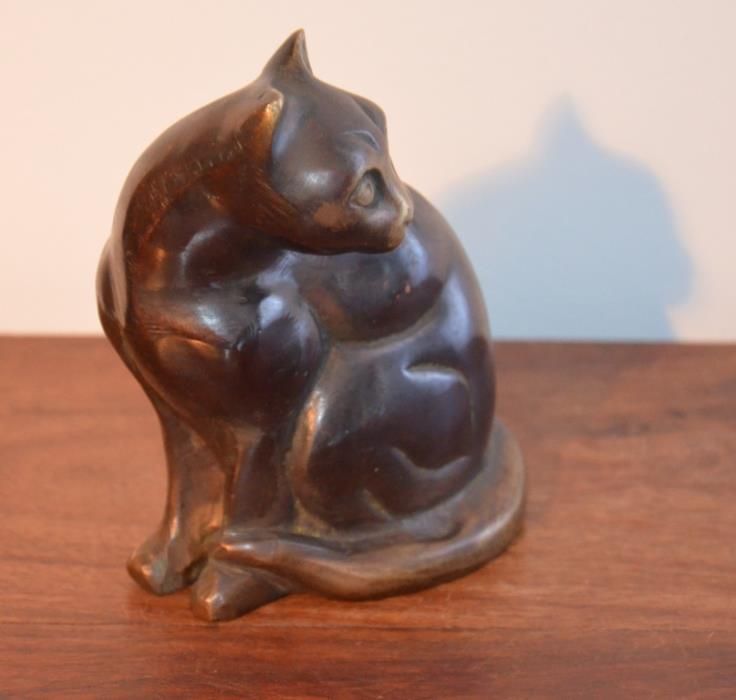 Estatueta GATO em liga de metais nobres