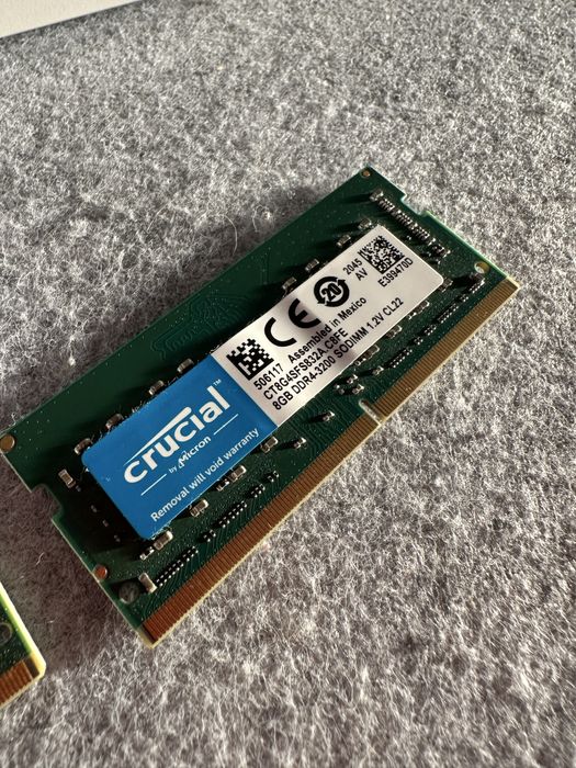 RAM 16Gb (8Gb+8Gb) DDR4-3200h CRUCIAL SODIMM