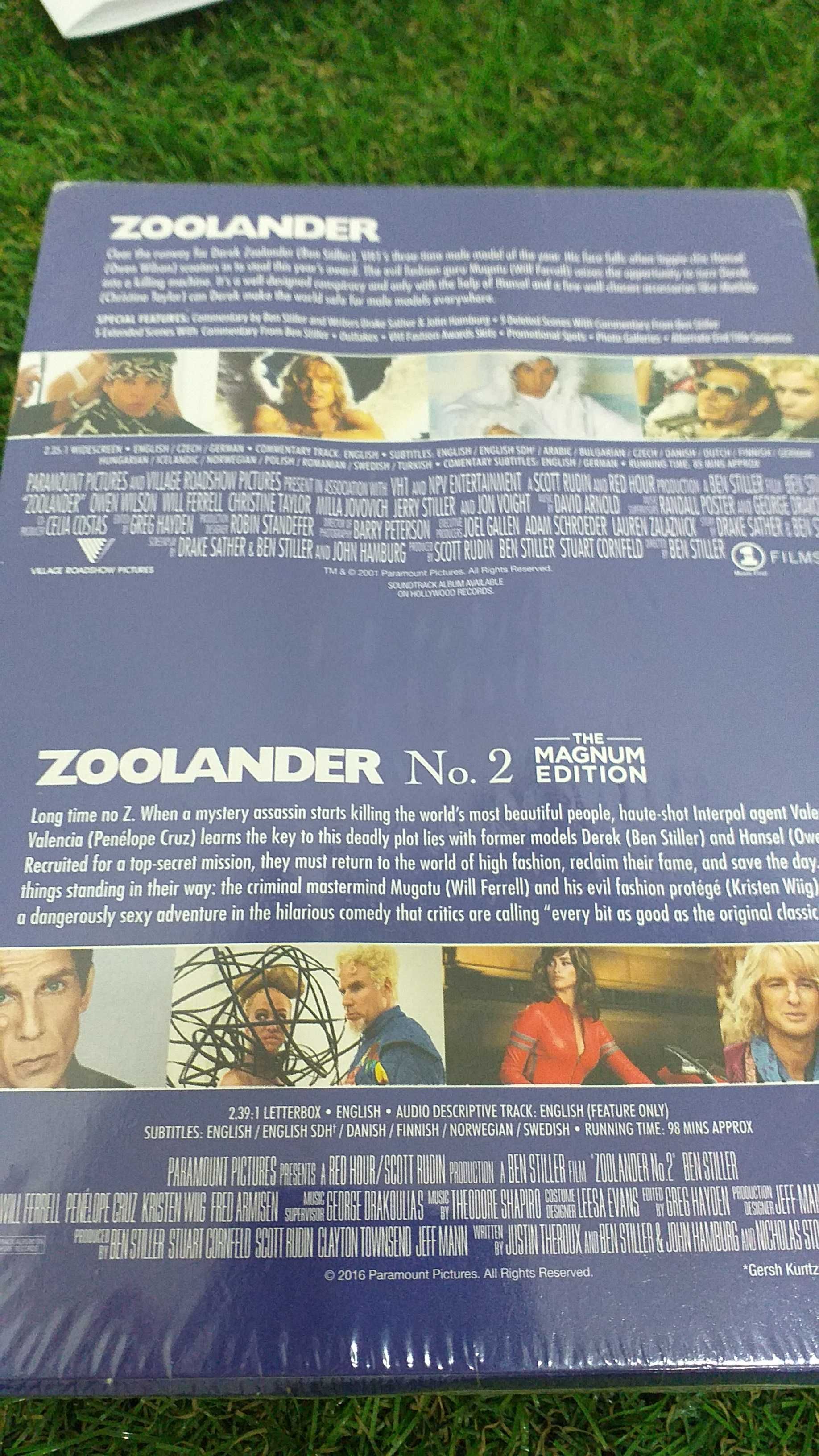 ZOOLANDER 1 e 2 dvd s selados e Novos