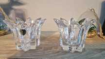 Vintage Royal Crystal Rock Laurus Crystal & Light Star Świeczniki 2szt