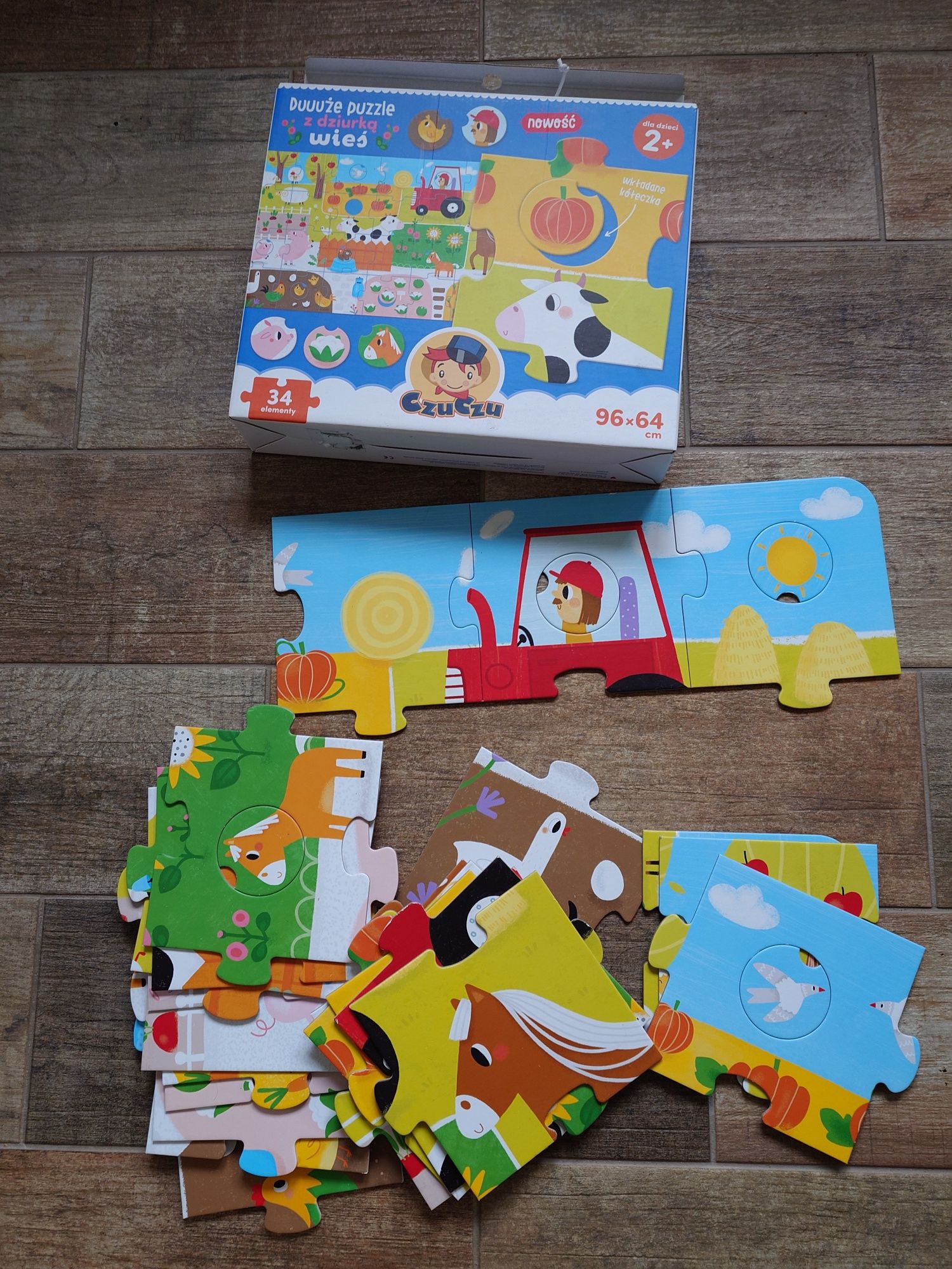 Czy czu duże puzzle z dziurką wieś 2+