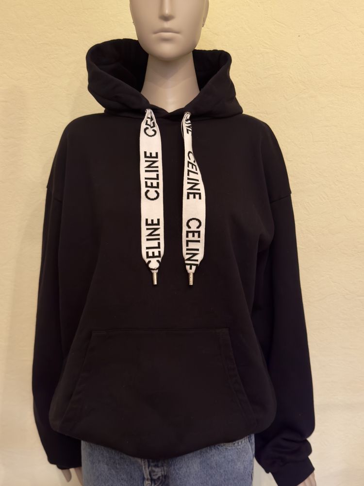 Celine Drawstrings Hoodie Black