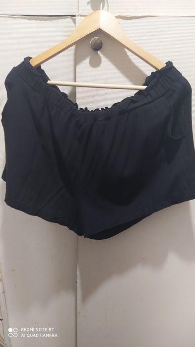 Szorty z wiskozy, spodenki czarne damskie r. 18(Primark)