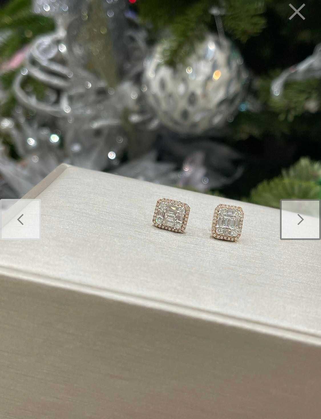 Kolczyki z diamentami bagiety Infinity 1.05 CT VVS