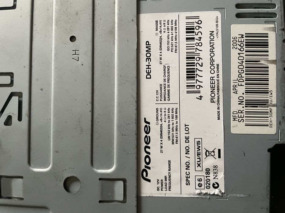 Автомагнітола Pioner DEH-30MP
