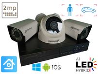 Комплект відеоспостереження на 4 камери Full HD 2 Mpix 20м підсвітка!