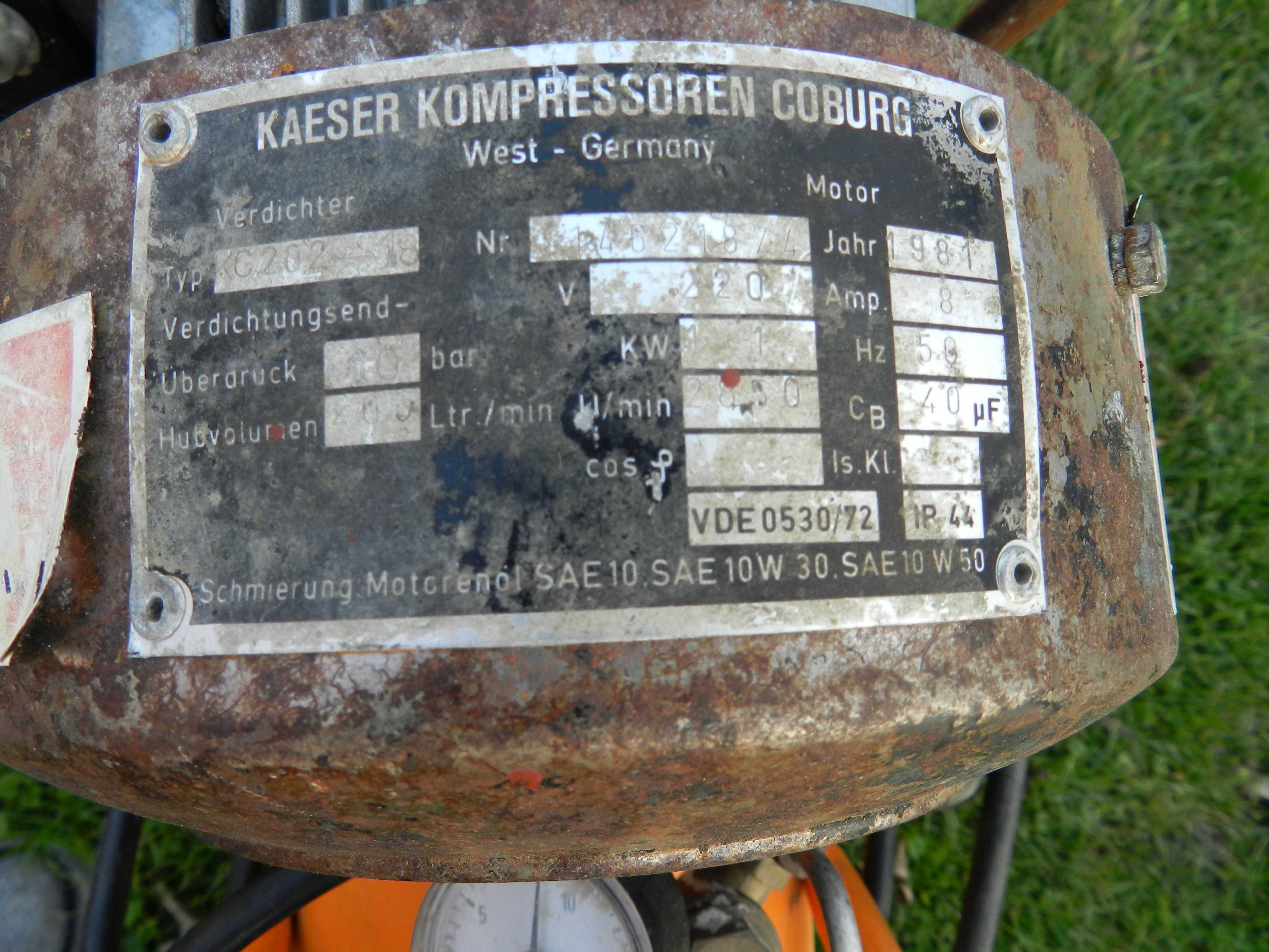 Sprężarka jednotłokowa Kayser 18 l, 230 V ,10 bar