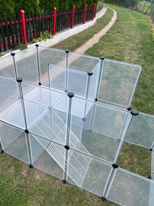 Duża klatka kojec wybieg dla świnki królika zwierząt panelowa NOWA