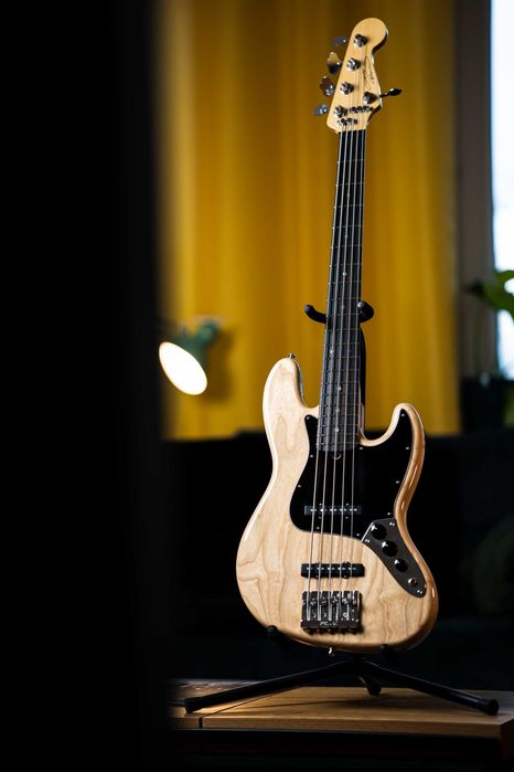 Lampart Custom Jazz Bass V Natural ASH