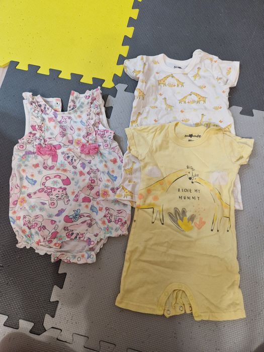 Zestaw 3 sztuk rampersów