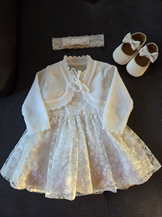 Sukienka dla dziewczynki 80 Chrzest Św.