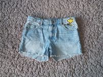 Zara spodenki jeansowe 152 sportowe błękitne stan bdb zadbane niebiesk