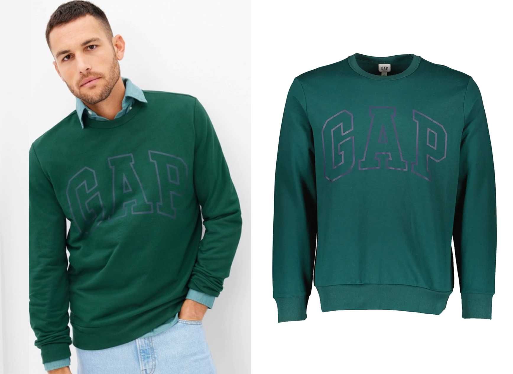 GAP nowa bluza w kolorze morskiej zieleni duże logo M