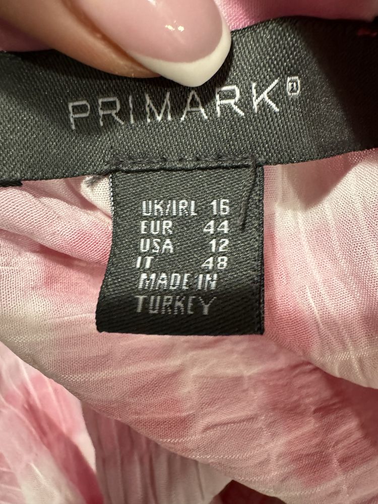 Primark koszula w kratę zapinana na guziki, marszczenia, rozmiar 44